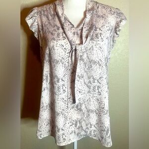 LOFT tie vneck sleeveless blouse size small